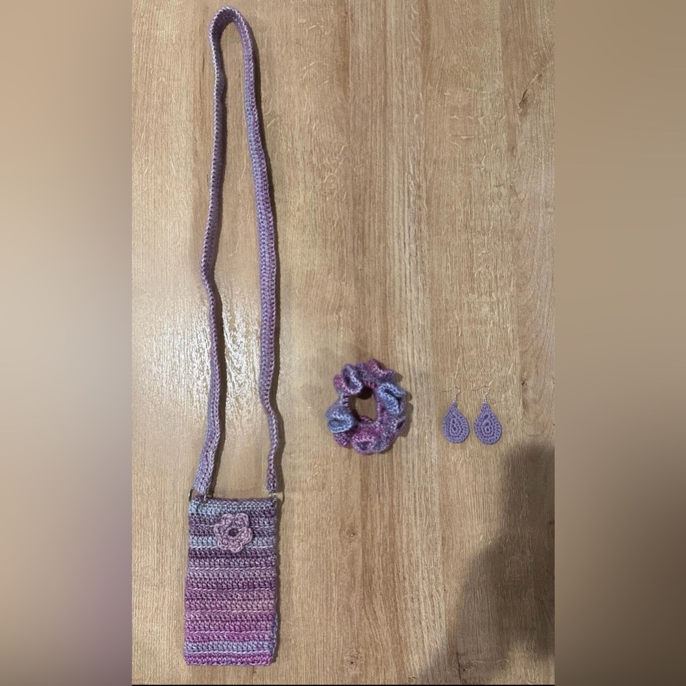 Handmade Purple Crochet Set